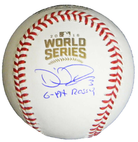 Cubs DAVID ROSS Signed 2016 World Series Baseball w/G-Pa Rossy - SCHWARTZ