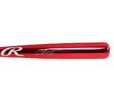 Chipper Jones Signed Atlanta Braves Rawlings Red Chrome MLB Bat