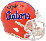 STEVE SPURRIER AUTOGRAPHED FLORIDA ORANGE SPEED MINI HELMET BECKETT 236153