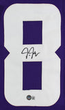 Justin Jefferson Signed Purple Pro Style Jersey Autographed BAS Witnessed