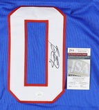 Brian Burns Signed New York Giants Blue Jersey (JSA COA) 2xPro Bowl Linebacker