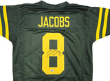 PACKERS JOSH JACOBS AUTOGRAPHED GREEN THROWBACK JERSEY BECKETT WITNESS 230044