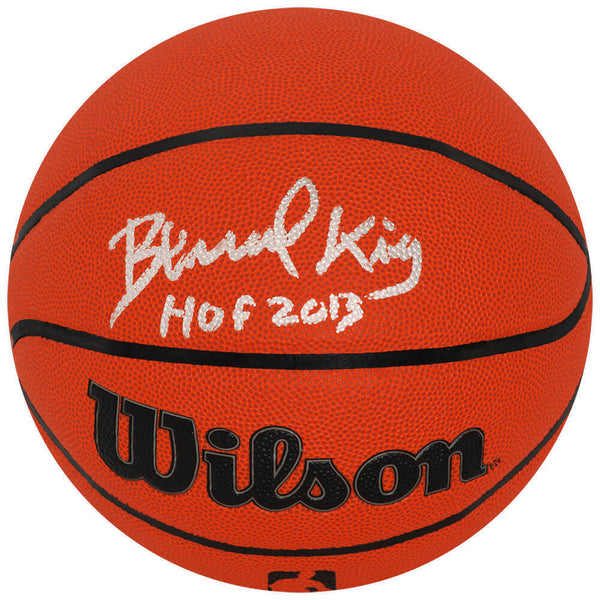 Bernard King Signed Wilson Indoor/Outdoor NBA Basketball w/HOF 2013 - (SS COA)