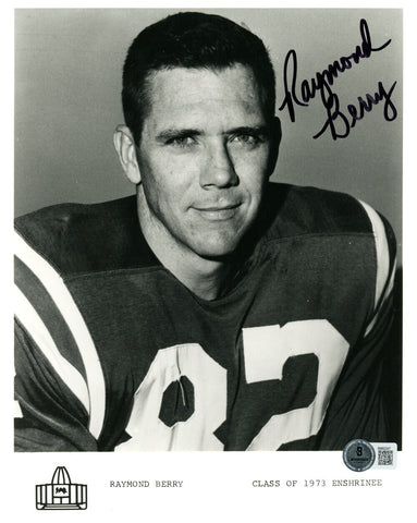 Raymond Berry Autographed Baltimore Colts 8x10 Photo Beckett 47732