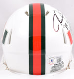 Jessie Armstead Signed Miami Hurricanes Speed Mini Helmet w/ Insc.- Beckett W