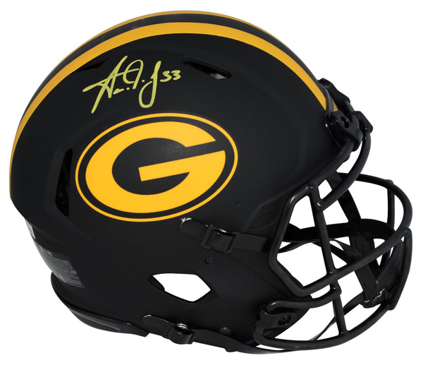 AARON JONES AUTOGRAPHED GREEN BAY PACKERS ECLIPSE AUTHENTIC SPEED HELMET BECKETT