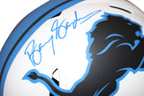 Barry Sanders Autographed Detroit Lions Authentic Lunar Helmet Beckett 38224