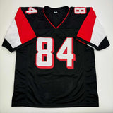 Autographed/Signed Roddy White Atlanta Black Football Jersey Beckett BAS COA