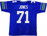 SEATTLE SEAHAWKS WALTER JONES AUTOGRAPHED BLUE JERSEY "HOF 14" JSA STOCK #234535