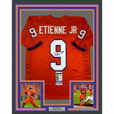 FRAMED Autographed/Signed TRAVIS ETIENNE JR 33x42 Clemson Orange Jersey JSA COA