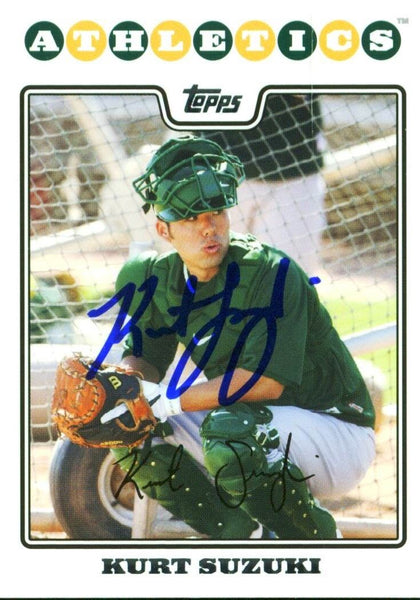 Athletics Kurt Suzuki Authentic Signed Card 2008 Topps #226 Autographed w/ COA