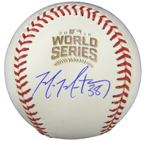 Cubs MIKE MONTGOMERY Signed Rawlings 2016 World Series Baseball - SCHWARTZ