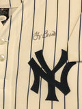 FRAMED N.Y. YANKEES YOGI BERRA AUTOGRAPHED SIGNED JERSEY JSA COA