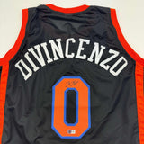 Autographed/Signed Donte Divincenzo New York Black Basketball Jersey Beckett COA