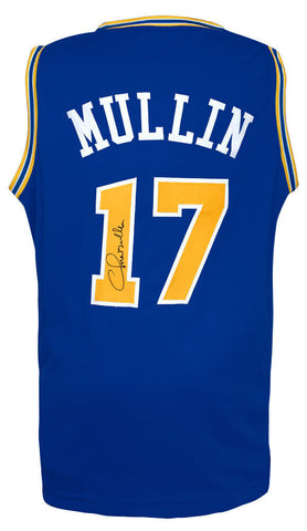 Chris Mullin Signed Blue Custom Basketball Jersey - (SCHWARTZ COA)