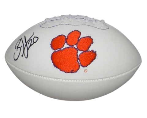 BRIAN DAWKINS SIGNED AUTOGRAPHED CLEMSON TIGERS WHITE LOGO FOOTBALL JSA