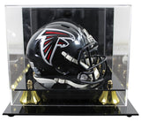 Falcons Michael Vick Signed 03-19 TB Speed Mini Helmet w/ Case BAS Witnessed