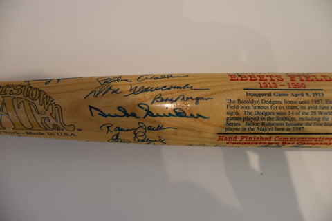 Brooklyn Dodgers Legends 47 Signed Bat with James Spence Letter