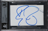 Roger Federer Authentic Signed 3x5 Cut Signature Autographed BAS Slabbed