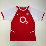 Autographed/Signed Patrick Vieira Arsenal Red Soccer Jersey Beckett BAS COA