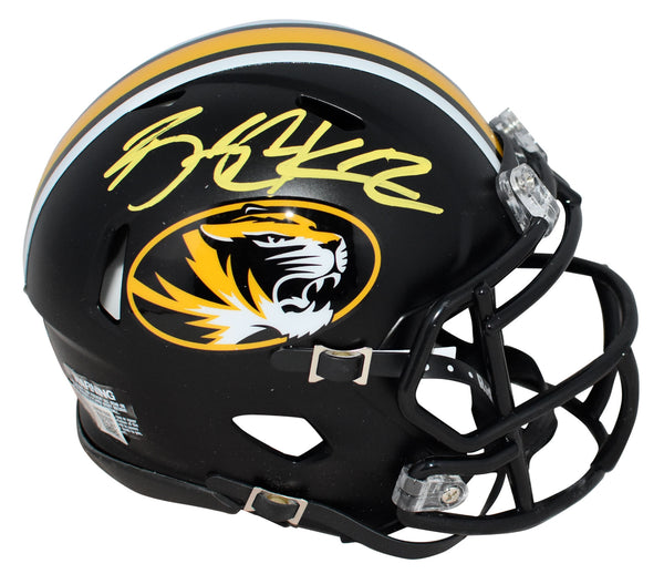 BRADY COOK AUTOGRAPHED SIGNED MISSOURI TIGERS SPEED MINI HELMET BECKETT