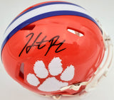 HUNTER RENFROW AUTOGRAPHED CLEMSON ORANGE SPEED MINI HELMET BECKETT 191546