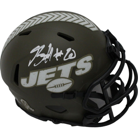 Breece Hall Autographed New York Jets 22 Salute Mini Helmet FAN 44764