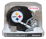 Joe Greene Signed Pittsburgh Steelers TB Mini Helmet Beckett 38681