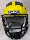 BLAKE CORUM SIGNED MICHIGAN "23 CHAMPS" F/S SPEED REPLICA HELMET BECKETT QR COA