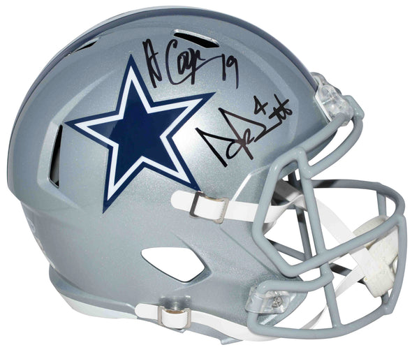 DAK PRESCOTT & AMARI COOPER SIGNED DALLAS COWBOYS FULL SIZE SPEED HELMET