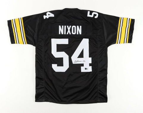 Daviyon Nixon Signed Iowa Hawkeyes Jersey (Beckett Holo) Carolina 2021 Draft Pck