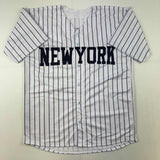 Autographed/Signed Mariano Rivera New York Pinstripe Baseball Jersey BAS Holo