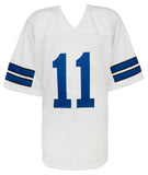 Danny White (COWBOYS) Signed White Custom Football Jersey - (SCHWARTZ COA)