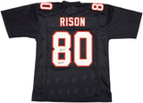 ATLANTA FALCONS ANDRE RISON AUTOGRAPHED BLACK JERSEY "84 TD" JSA STOCK #233378