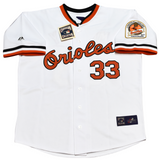 EDDIE MURRAY SIGNED BALTIMORE ORIOLES #33 WHITE MAJESTIC JERSEY W/ HOF 2003