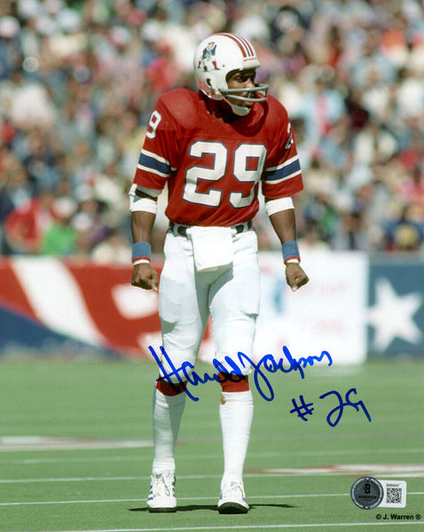 Harold Jackson Signed New England Patriots 8x10 Photo Beckett 45703