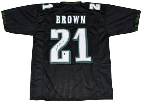 SYDNEY BROWN SIGNED AUTOGRAPHED PHILADELPHIA EAGLES #21 BLACK JERSEY BECKETT