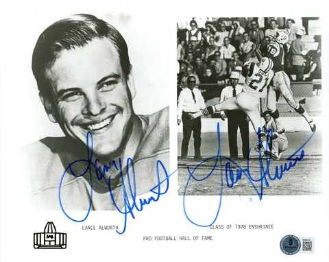 Lance Alworth San Diego Chargers 8x10 Photo Signed Twice BAS 45724