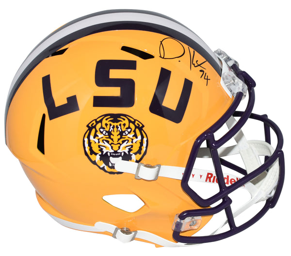 DANIELLE HUNTER AUTOGRAPHED LSU TIGERS FULL SIZE SPEED HELMET BECKETT