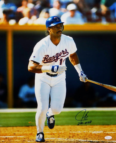 Juan Gonzalez Autographed 16x20 Texas Rangers Vertical Photo W/2 AL MVP-JSA Auth