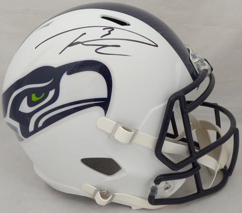 RUSSELL WILSON AUTOGRAPHED SEAHAWKS FLAT MATTE WHITE FULL SIZE HELMET RW 178958