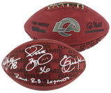 Rams RB Legends (3) Bettis, Dickerson & Faulk Signed Duke Football W/ Case BAS W