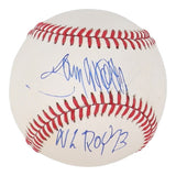 Gary Matthews Signed ML Baseball Inscribed NL ROY 1973 (JSA COA) Giants / Cubs