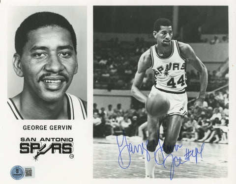 Spurs George Gervin Ice #44 Authentic Signed 8x10 Photo BAS #BR54792