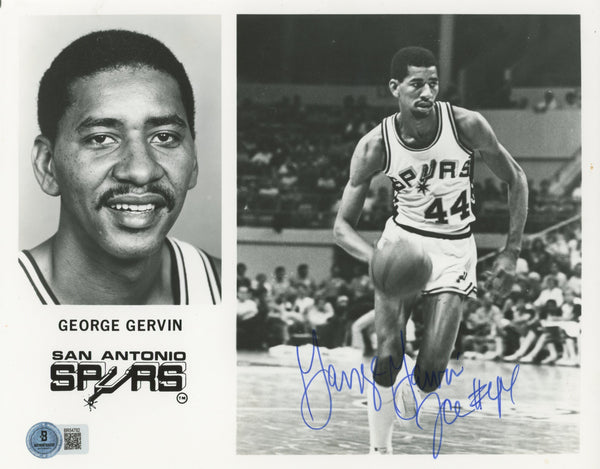 Spurs George Gervin Ice #44 Authentic Signed 8x10 Photo BAS #BR54792