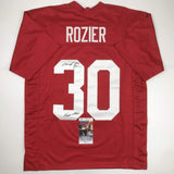 Autographed/Signed Mike Rozier Heisman 1983 Nebraska Red College Jersey JSA COA