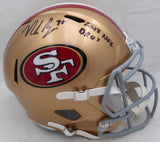 Nick Bosa Autographed Full Size Helmet 49ers 2019 NFL DPOY Beckett QR WL66434