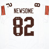 Ozzie Newsome Autographed White Pro Style Jersey w/ HOF-Beckett W Hologram *8