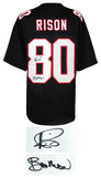 Andre Rison Signed Black Custom Jersey w/Bad Moon - (SCHWARTZ COA)