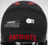 Mac Jones Auto Patriots Eclipse Full Size Helmet (Light Auto) Beckett WS86061